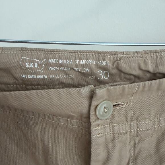 SKU Save Khaki United Pants 30x33 Beige The Weekend Chino Cotton Twill USA Made - Picture 4 of 10